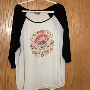 Torrid Disney Coco mixed media top